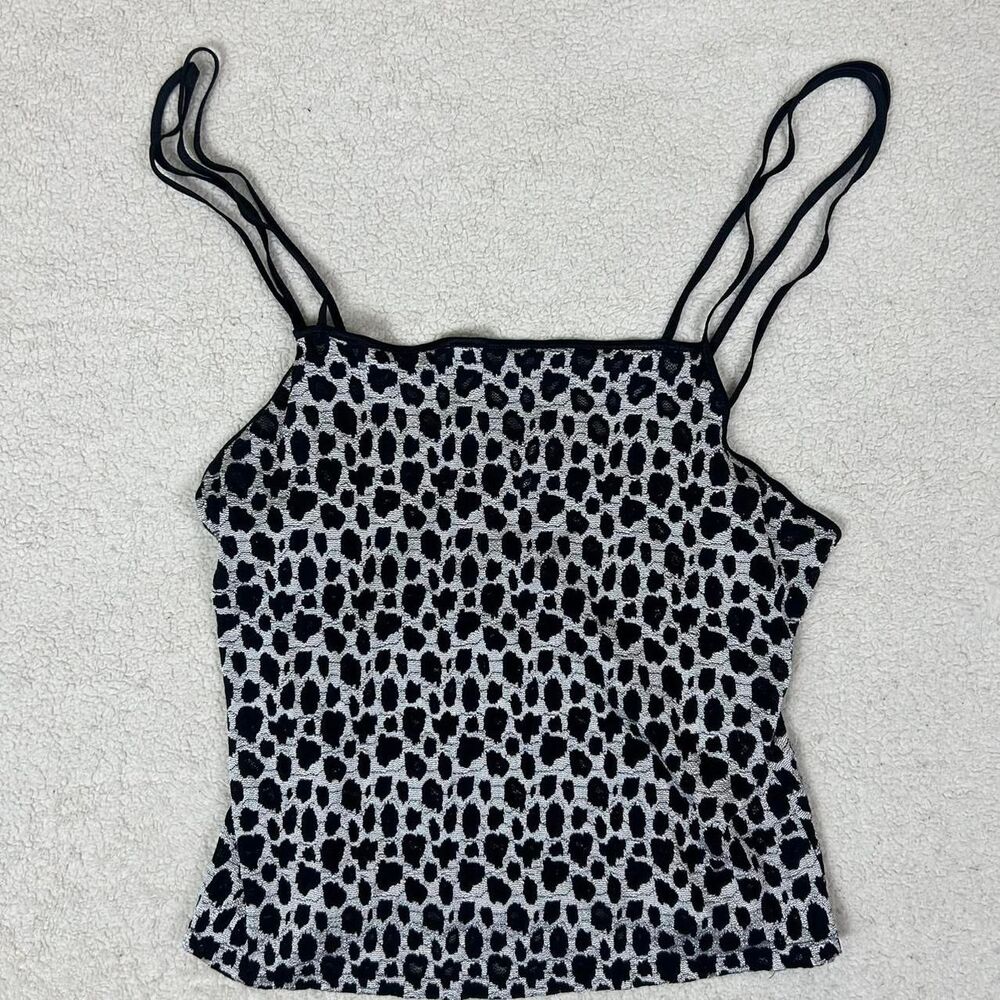 Dark Coquette Y2K Mcbling Silver Leopard Going Out Tank